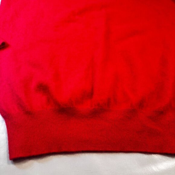 Giasone V Neck Sweater Mens 2 Ply Cashmere Long Sleeve Red Top Knit Shirt - Picture 7 of 16